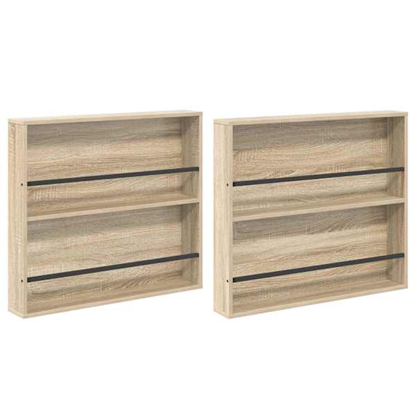 Ajakirja riiul 2 tk Sonoma tamm 80 × 12 × 70 cm Tehispuit
