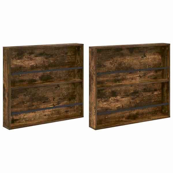 Ajakirja riiul 2 tk Suitsutatud tamm 80 × 12 × 70 cm Tehispuit