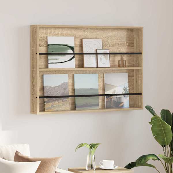 Ajakirja riiul riiuliga Sonoma tamm 100 × 12 × 70 cm Tehispuit