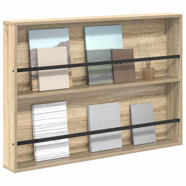 Ajakirja riiul riiuliga Sonoma tamm 100 × 12 × 70 cm Tehispuit