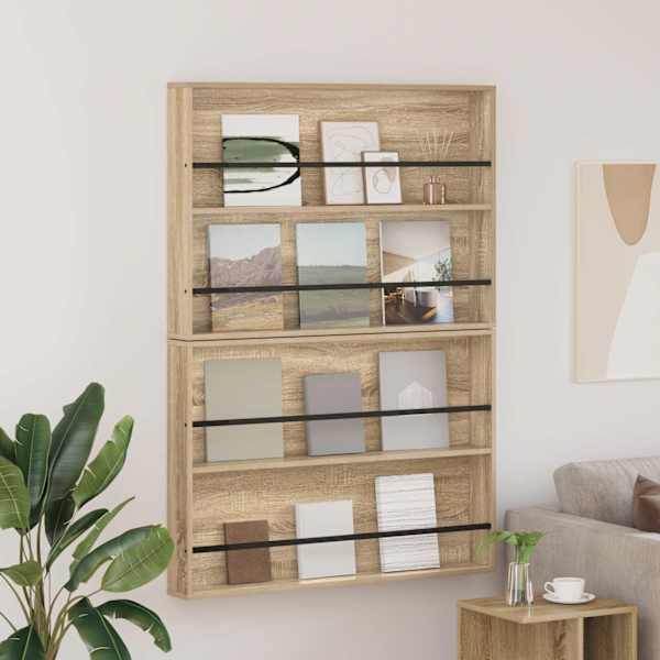 Ajakirja riiul 2 tk Sonoma tamm 100 × 12 × 70 cm Tehispuit