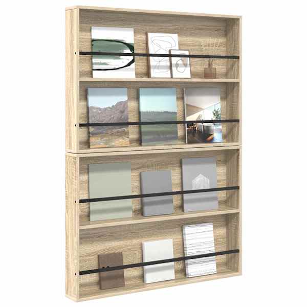 Ajakirja riiul 2 tk Sonoma tamm 100 × 12 × 70 cm Tehispuit