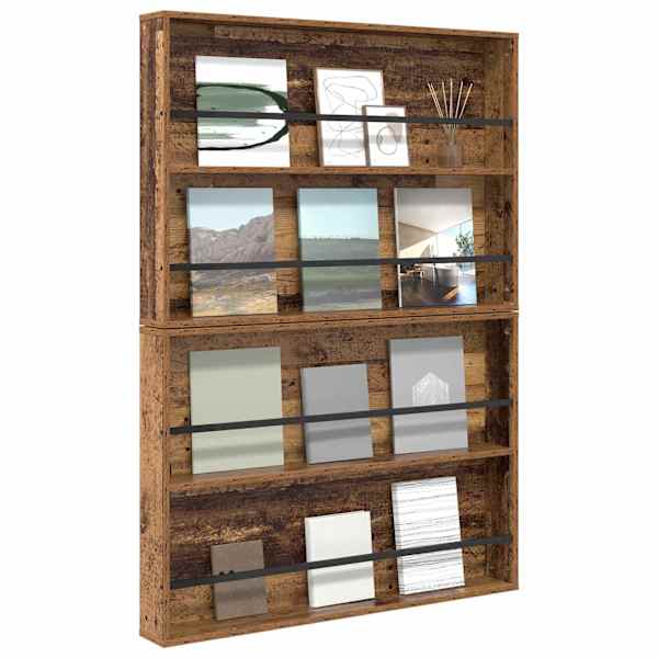 Ajakirja riiul 2 tk Vana puit 100 × 12 × 70 cm Tehispuit