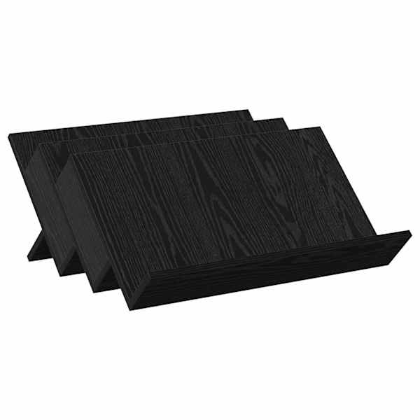 Ajakirja riiul riiuliga Must tamm 65 × 53 × 28,5 cm Tehispuit