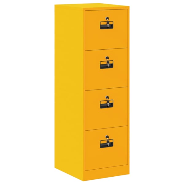Failikapp Kollane sinep 44 × 50 × 139 cm Külmvalsitud teras