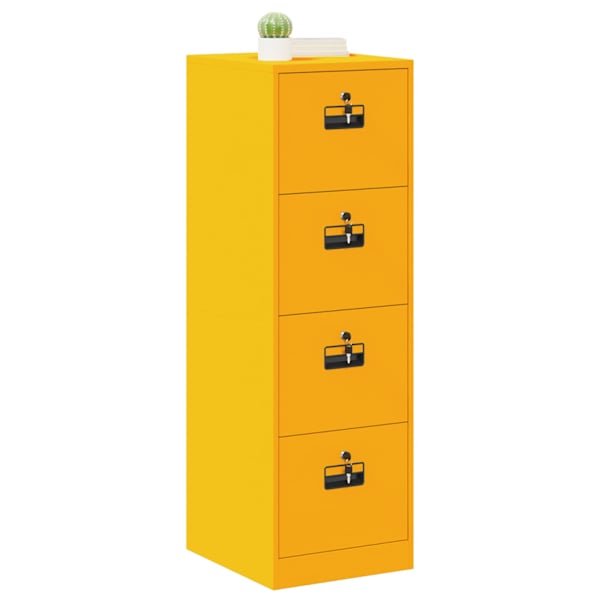 Failikapp Kollane sinep 44 × 50 × 139 cm Külmvalsitud teras