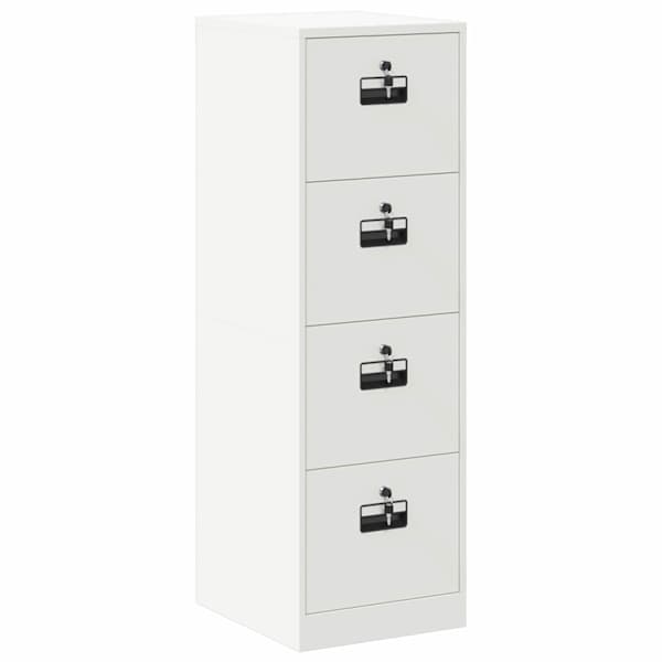 Failikapp sahtliga Valge 44 × 50 × 139 cm Külmvalsitud teras
