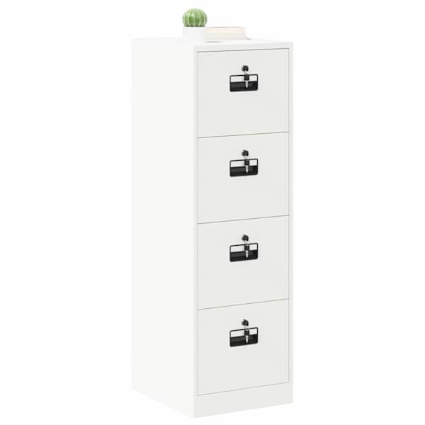 Failikapp sahtliga Valge 44 × 50 × 139 cm Külmvalsitud teras