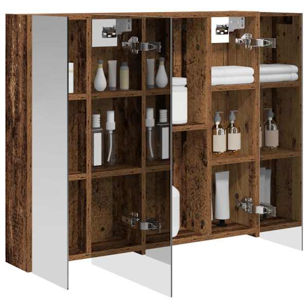 Vannitoa peeglikapp Vana puit 80 × 14.5 × 70 cm Tehispuit