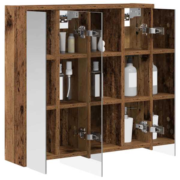 Vannitoa peeglikapp Vana puit 63,5 × 16 × 62,5 cm Tehispuit