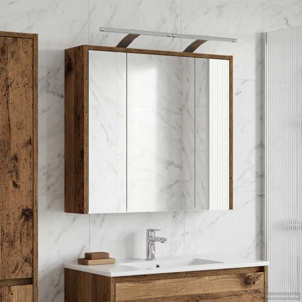 Vannitoa peeglikapp Vana puit 63,5 × 16 × 62,5 cm Tehispuit