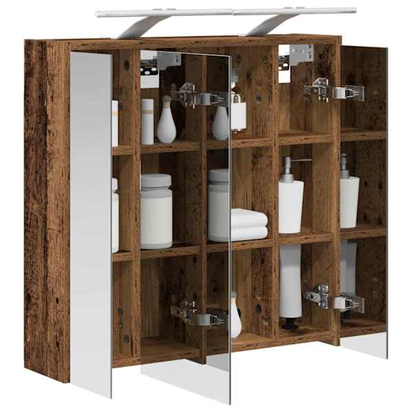 Vannitoa peeglikapp Vana puit 63,5 × 16 × 62,5 cm Tehispuit