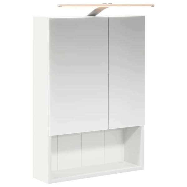 Vannitoa peeglikapp Valge 50 × 14,5 × 70 cm Tehispuit