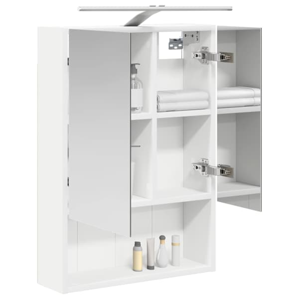 Vannitoa peeglikapp Valge 50 × 14,5 × 70 cm Tehispuit