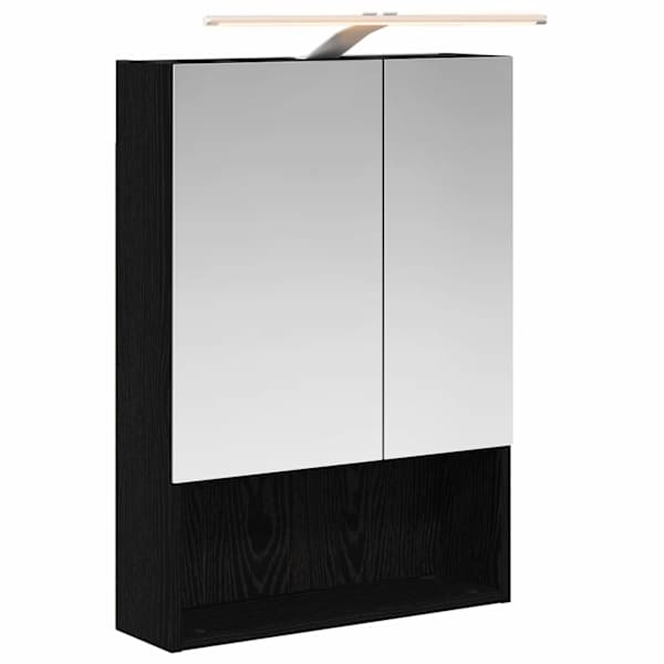 Vannitoa peeglikapp Must tamm 50 × 14,5 × 70 cm Tehispuit