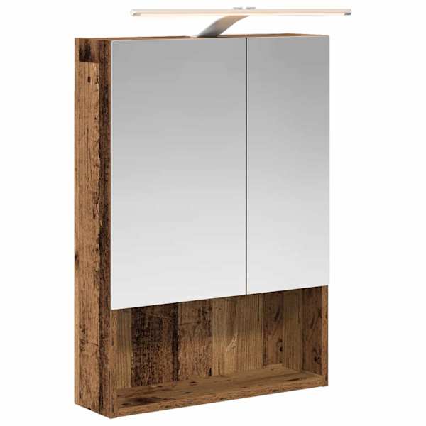 Vannitoa peeglikapp Vana puit 50 × 14,5 × 70 cm Tehispuit