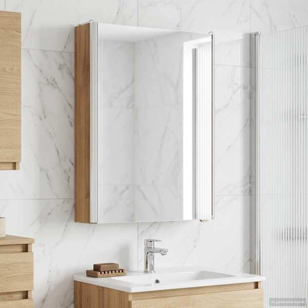 Vannitoa peeglikapp Artisan tamm 43 × 11,5 × 60,5 cm Tehispuit