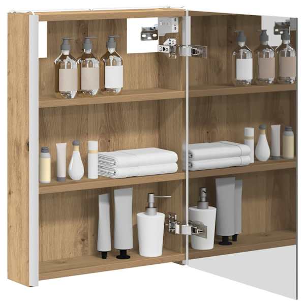 Vannitoa peeglikapp Artisan tamm 43 × 11,5 × 60,5 cm Tehispuit