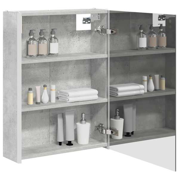 Vannitoa peeglikapp Betoonhall 53 × 15,5 × 70 cm Tehispuit