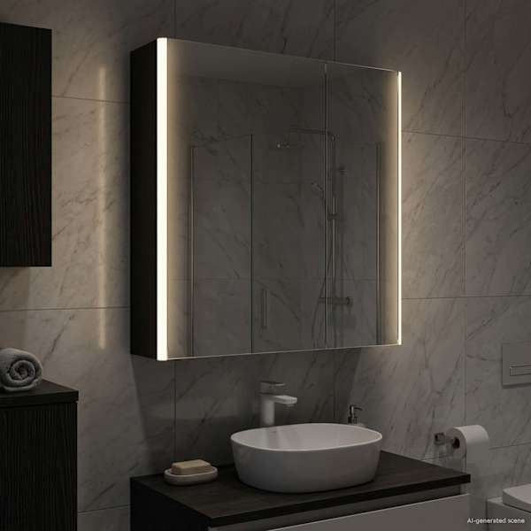 Vannitoa peeglikapp Must tamm 63,5 × 15,5 × 70 cm Tehispuit