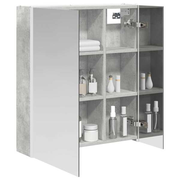 Vannitoa peeglikapp Betoonhall 63,5 × 15,5 × 70 cm Tehispuit