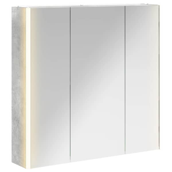 Vannitoa peeglikapp Betoonhall 73.5 × 15.5 × 70 cm Tehispuit