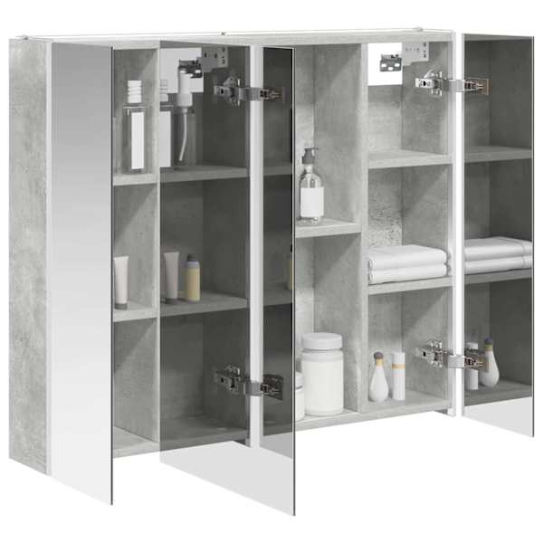 Vannitoa peeglikapp Betoonhall 83,5 × 15,5 × 70 cm Tehispuit