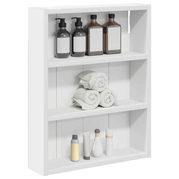 Vannitoa seinakapp Valge 40 × 10 × 50 cm Töödeldud puit