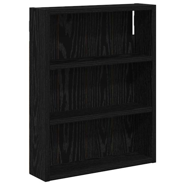 Vannitoa seinakapp Must tamm 40 × 10 × 50 cm Töödeldud puit