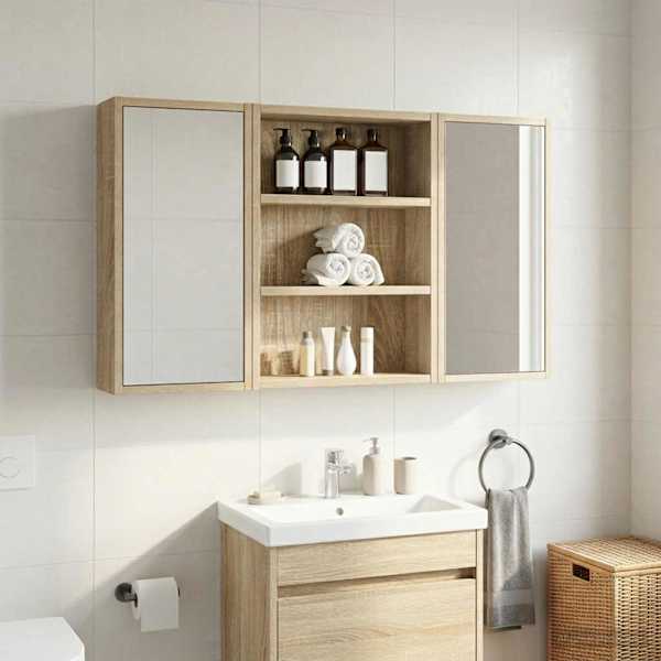 Vannitoa seinakapp Sonoma tamm 40 × 10 × 50 cm Töödeldud puit