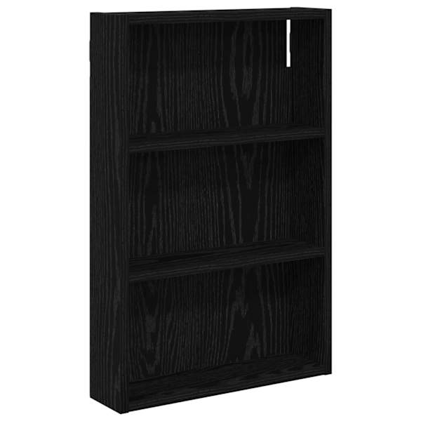Vannitoa seinakapp Must tamm 40 × 10 × 60,5 cm Töödeldud puit