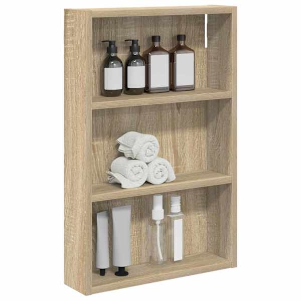 Vannitoa seinakapp Sonoma tamm 40 × 10 × 60,5 cm Töödeldud puit