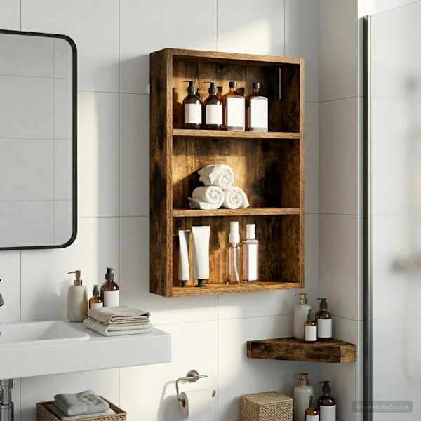 Vannitoa seinakapp Suitsetatud Tamm 40 × 10 × 60,5 cm
