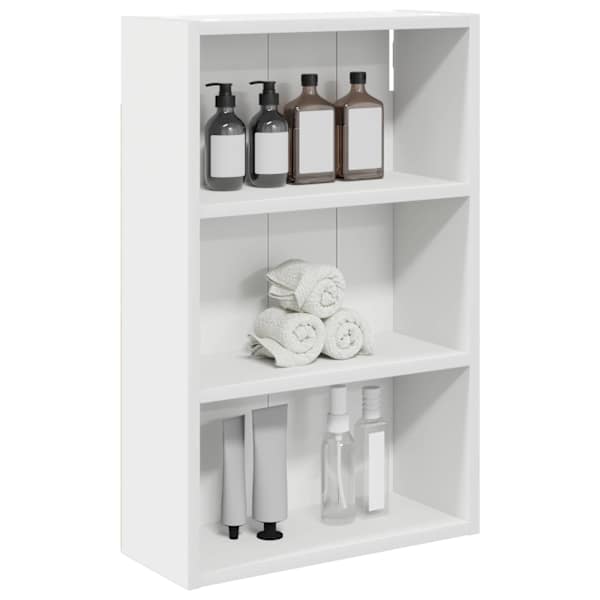 Vannitoa seinakapp Valge 40 × 16 × 62,5 cm Töödeldud puit