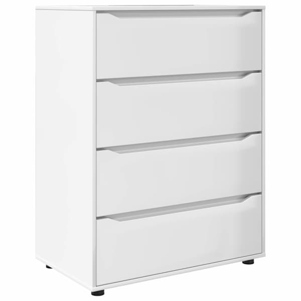 Ladustamiskapid 80 × 48 × 105 cm Tehispuit Kergelt läikiv valge