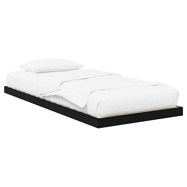 Voodiraam, must tamm, 75 × 190 cm, tehispuit — mudel 893517