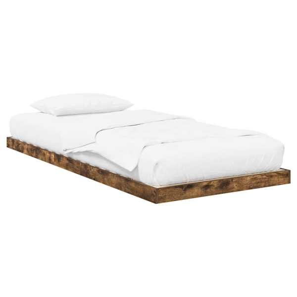 Voodiraam, suitsutatud tamm, 75 × 190 cm, tehispuit — mudel 893520