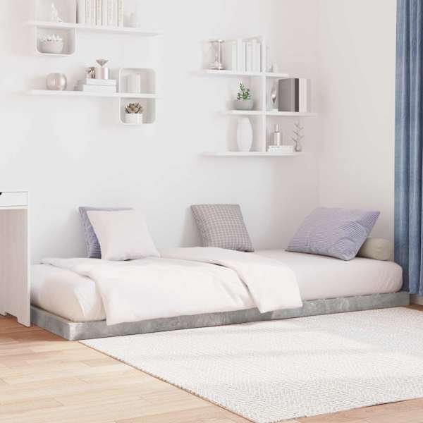 Voodiraam, betoonhall, 80 × 200 cm, tehispuit — mudel 893535