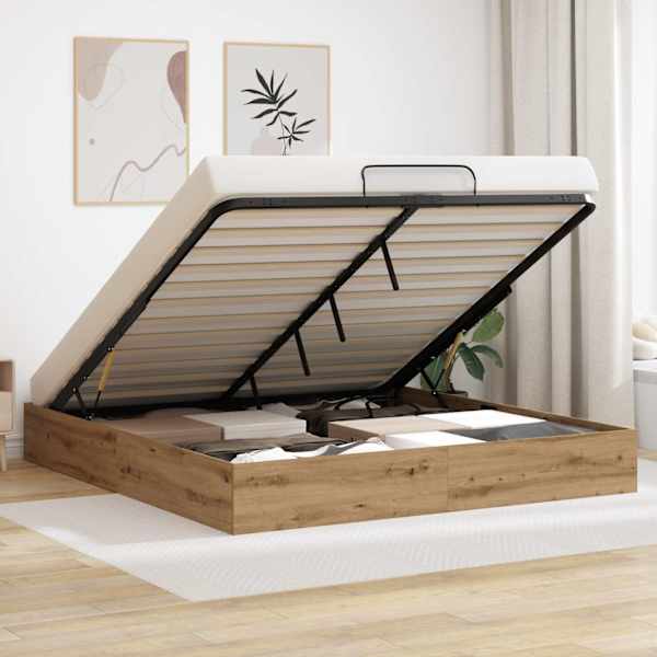 Voodiraam, artisan tamm, 160 × 200 cm — mudel 3409220