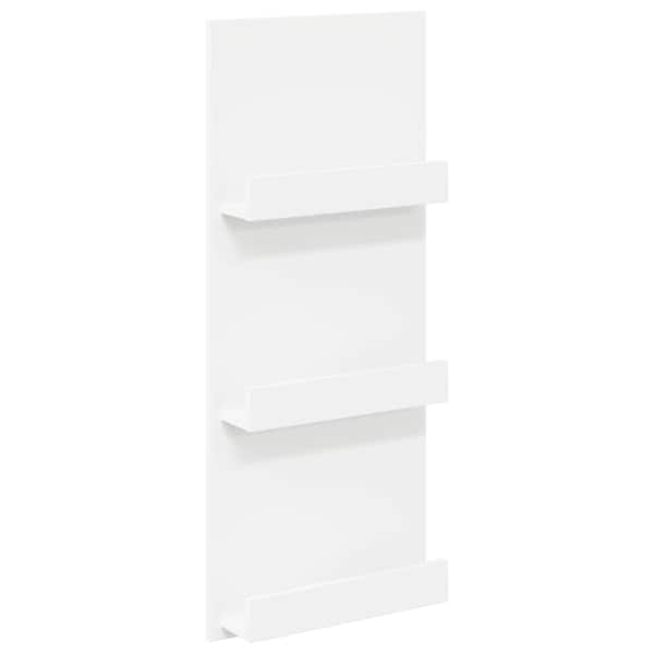 Ajakirja riiul riiuliga Valge 43 × 11 × 102 cm Tehispuit