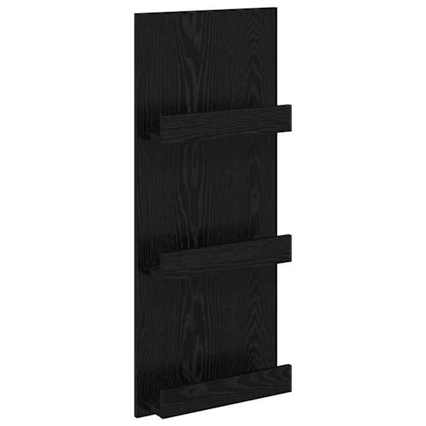 Ajakirja riiul riiuliga Must tamm 43 × 11 × 102 cm Tehispuit