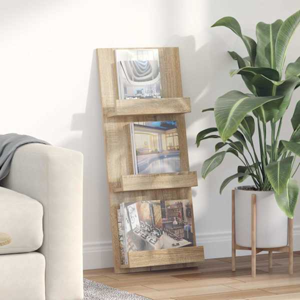 Ajakirja riiul riiuliga Sonoma tamm 43 × 11 × 102 cm Tehispuit