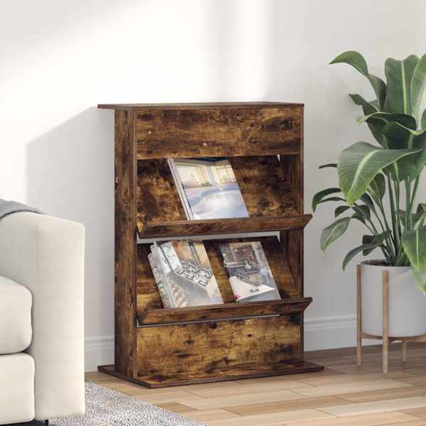 Ajakirja riiul Suitsetatud tamm 70 × 41 × 96 cm Tehispuit