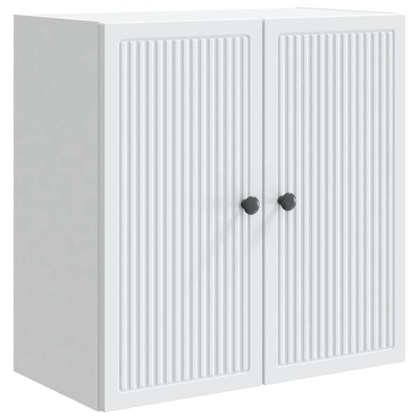 Seinale kinnitatav kapp Valge 59 × 31 × 60 cm Tehispuit