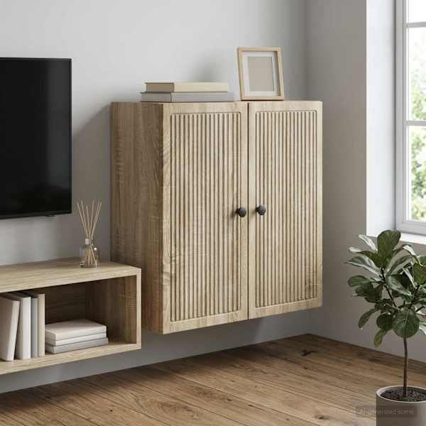 Seinale kinnitatav kapp Sonoma tamm 59 × 31 × 60 cm Tehispuit