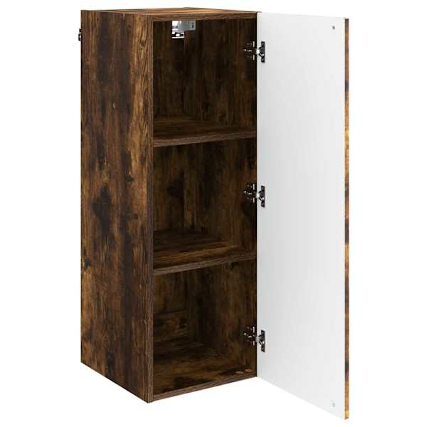 Seinale kinnitatav kapp Suitsutatud tamm 33 × 34,5 × 90 cm