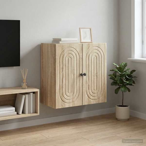 Seinale kinnitatav kapp Sonoma tamm 59 × 31 × 60 cm Tehispuit