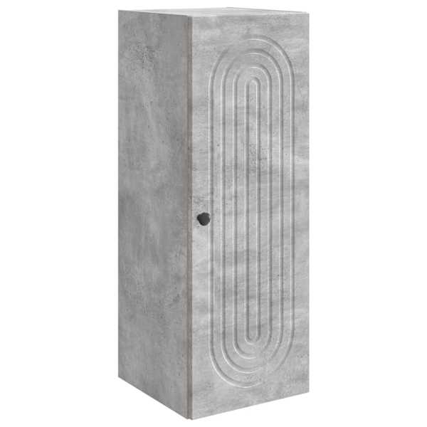 Seinale kinnitatav kapp Betoonhall 33 × 34,5 × 90 cm Tehispuit