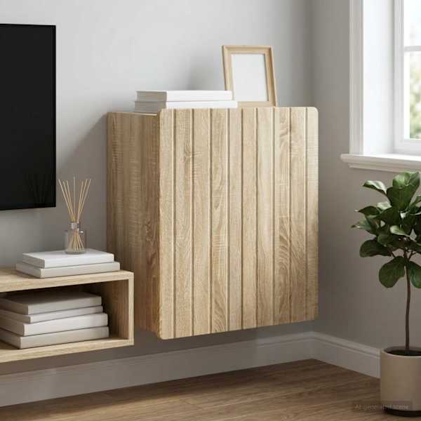 Seinale kinnitatav kapp Sonoma tamm 59 × 31 × 64 cm Tehispuit