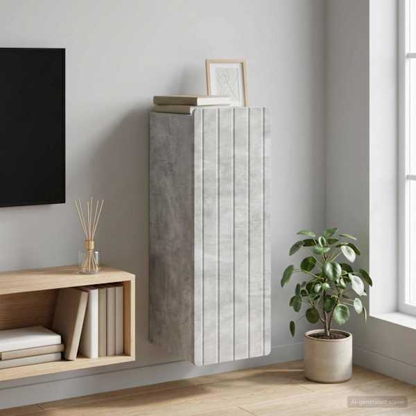 Seinale kinnitatav kapp 33 × 34,5 × 93,5 cm Tehispuit
